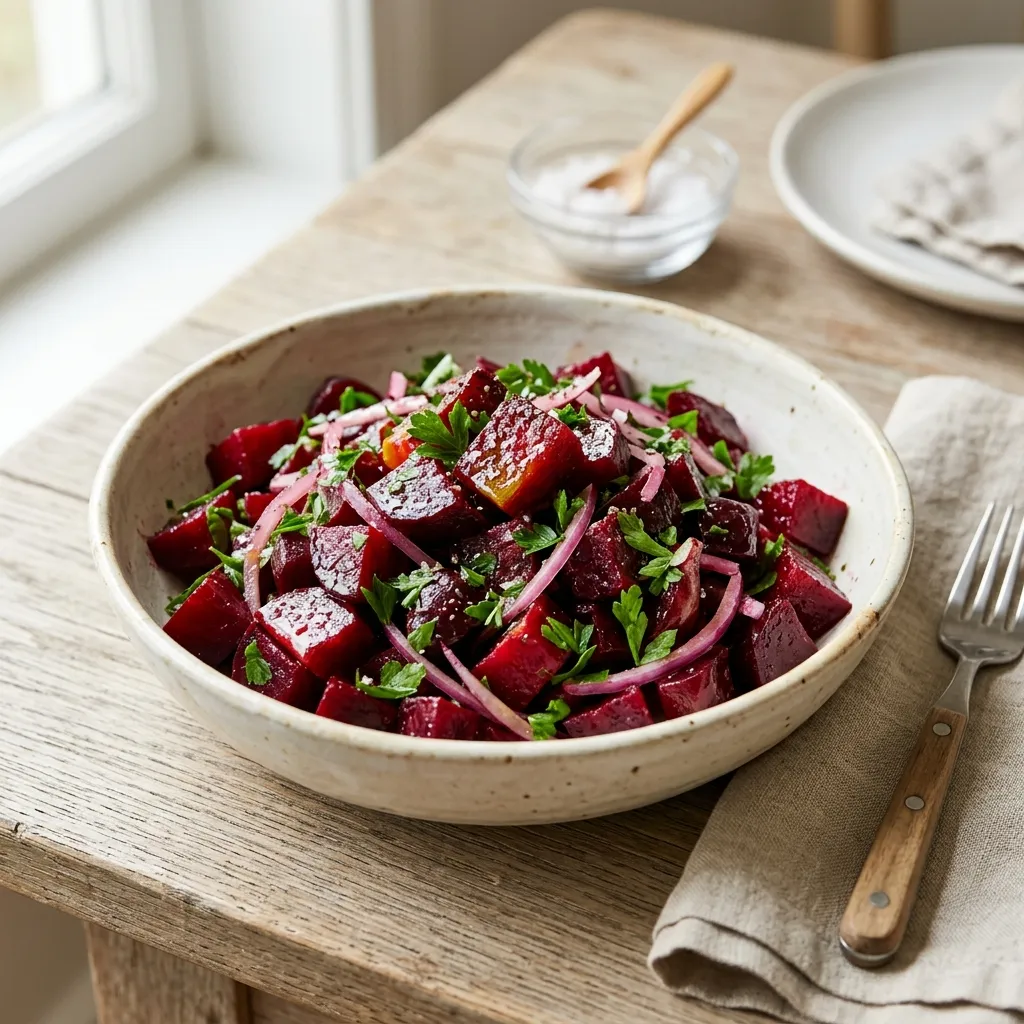 Moroccan Cold Beet Salad With Vinaigrette