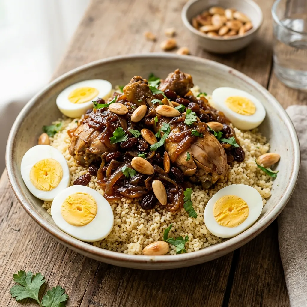 Moroccan Couscous, Caramelized Onions & Raisins (Couscous Tfaya)