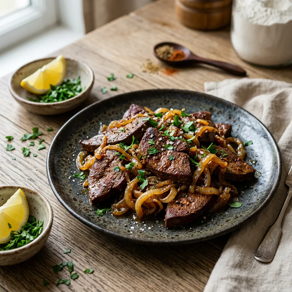 Moroccan Fried Liver and Onions