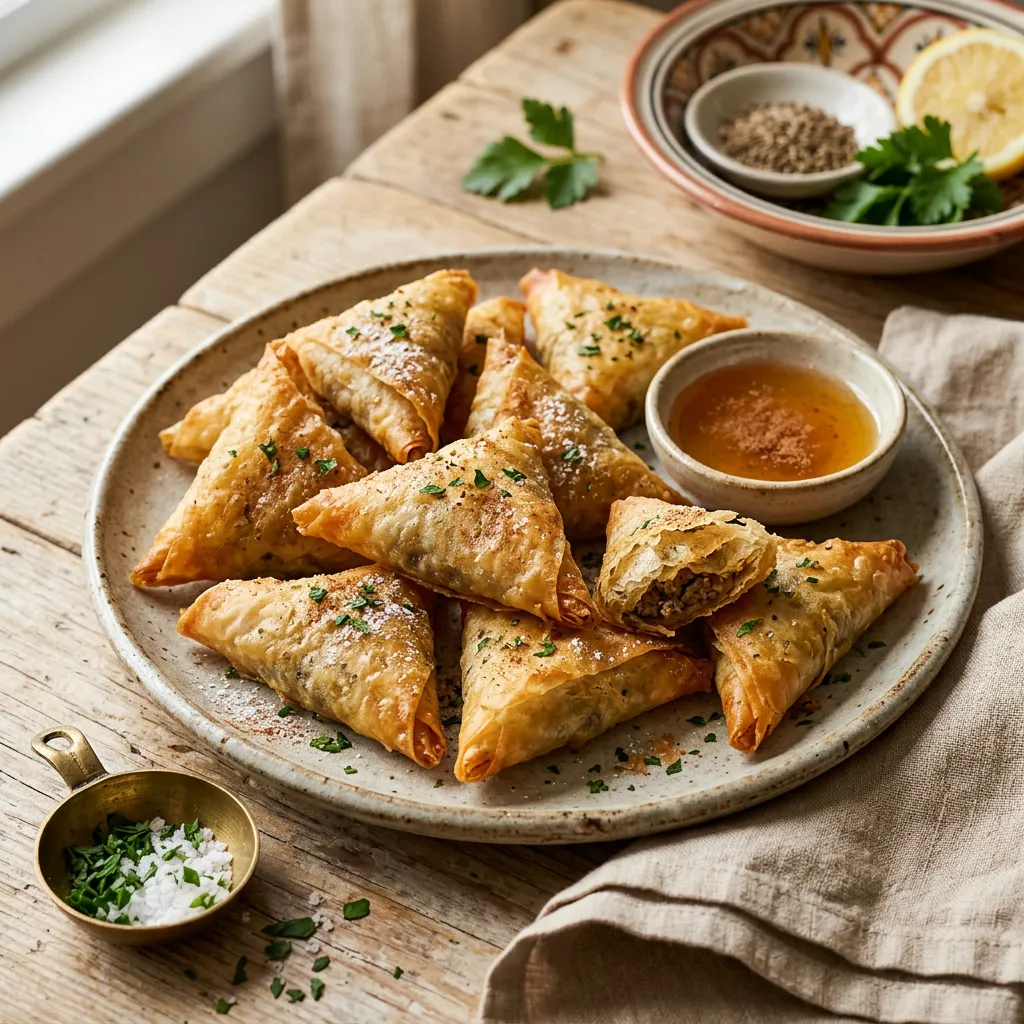 Moroccan Kefta (Ground Meat) Briouat Recipe