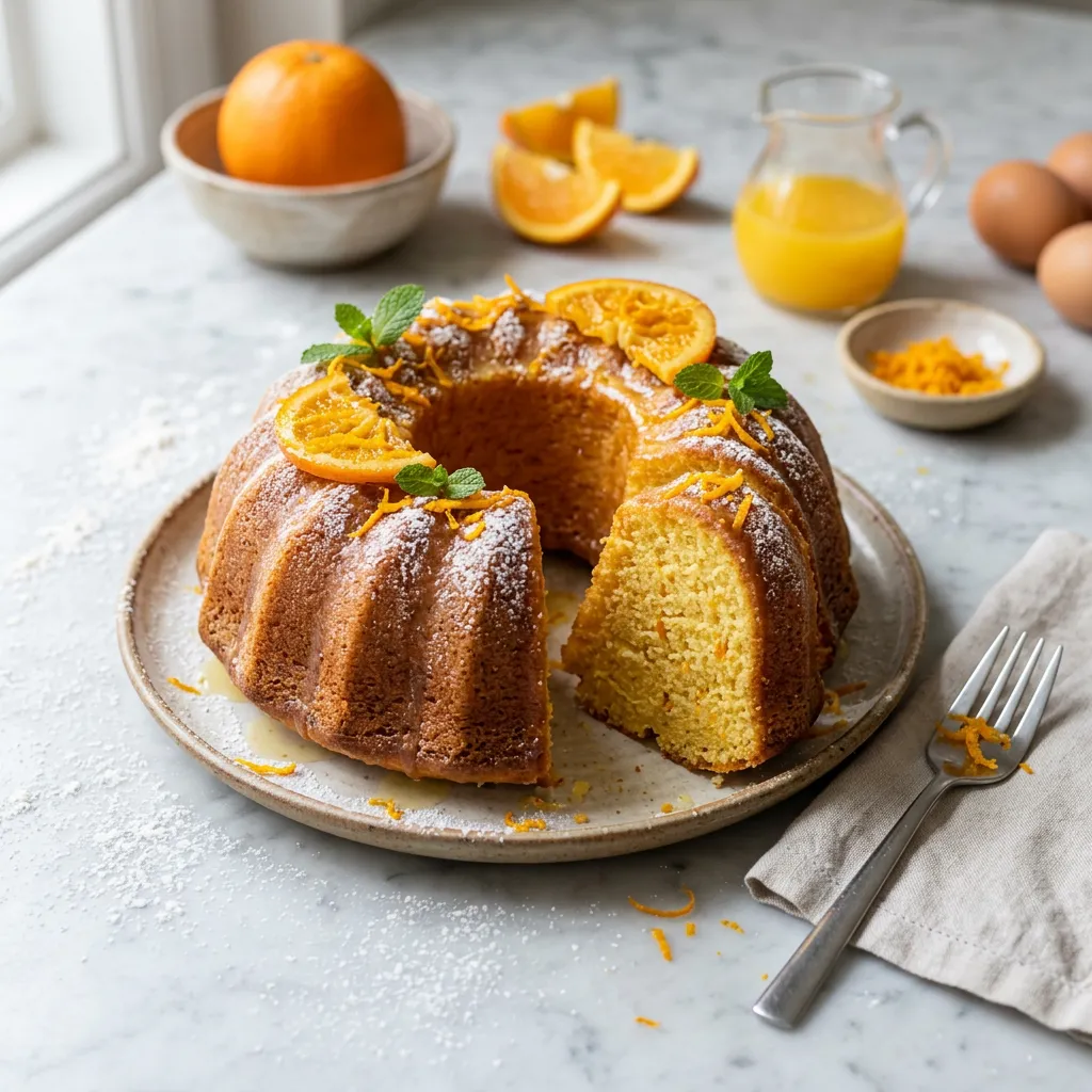 Moroccan Meskouta Orange Cake