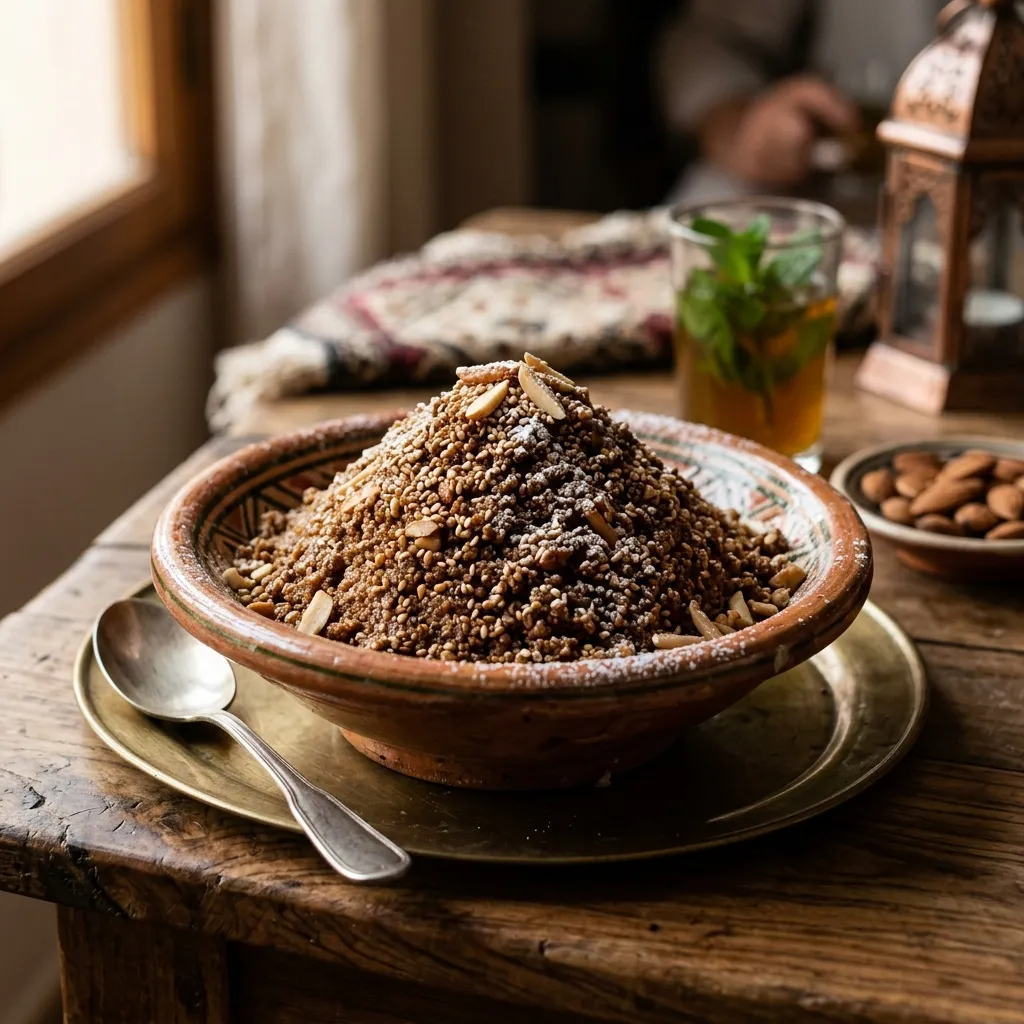 Moroccan Sellou Recipe (Sfouf or Zmita)