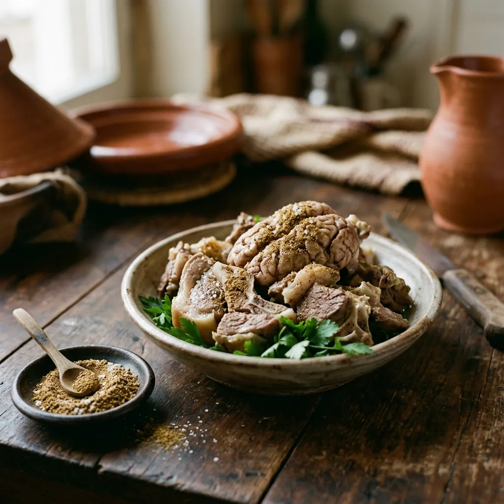 Moroccan Steamed Sheep's Head