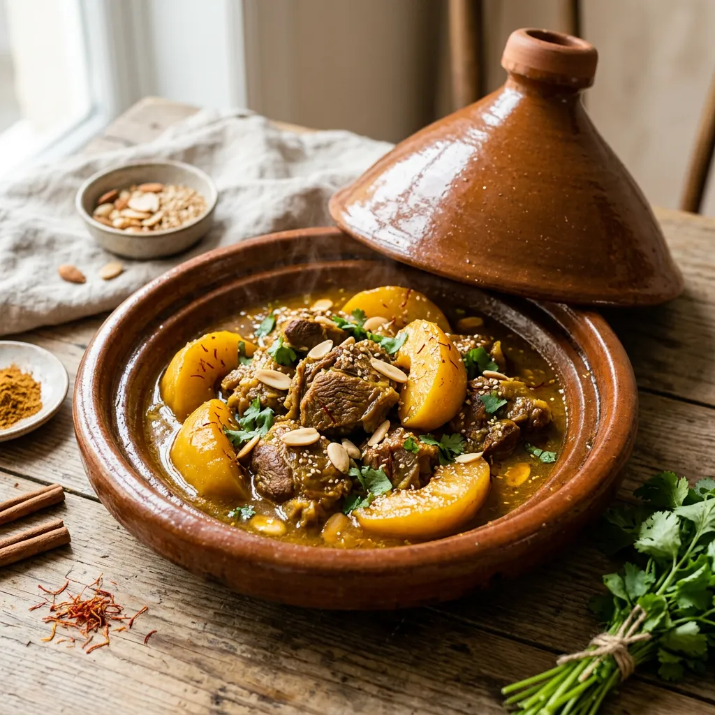 Moroccan Tagine With Quinces (Safarjal) and Honey