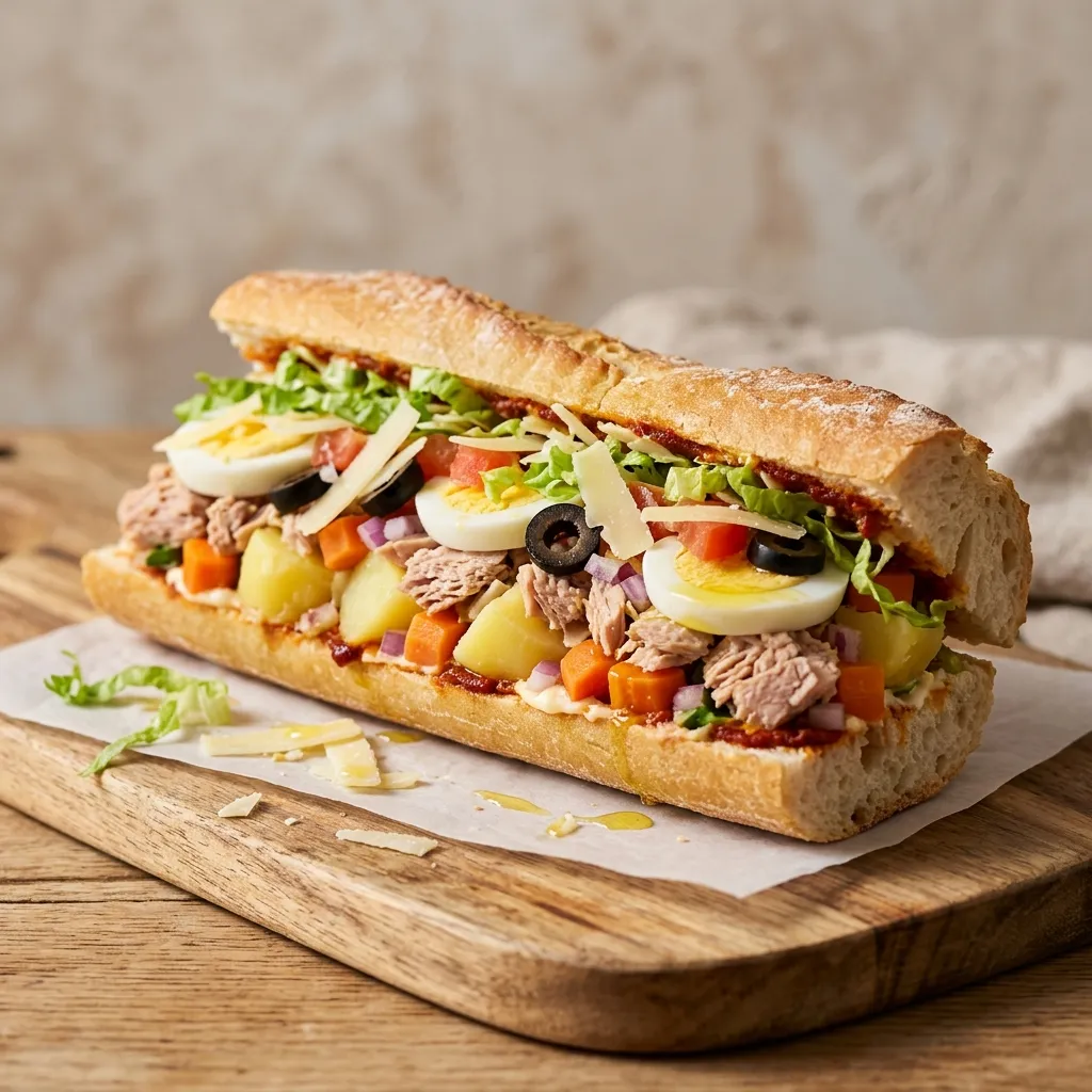 Moroccan Tuna Bocadillos With Olives, Potatoes and Harissa