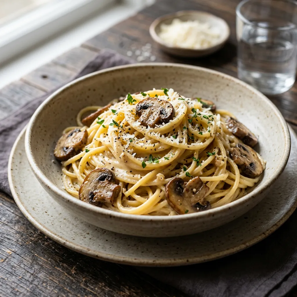 Mushroom Carbonara Recipe