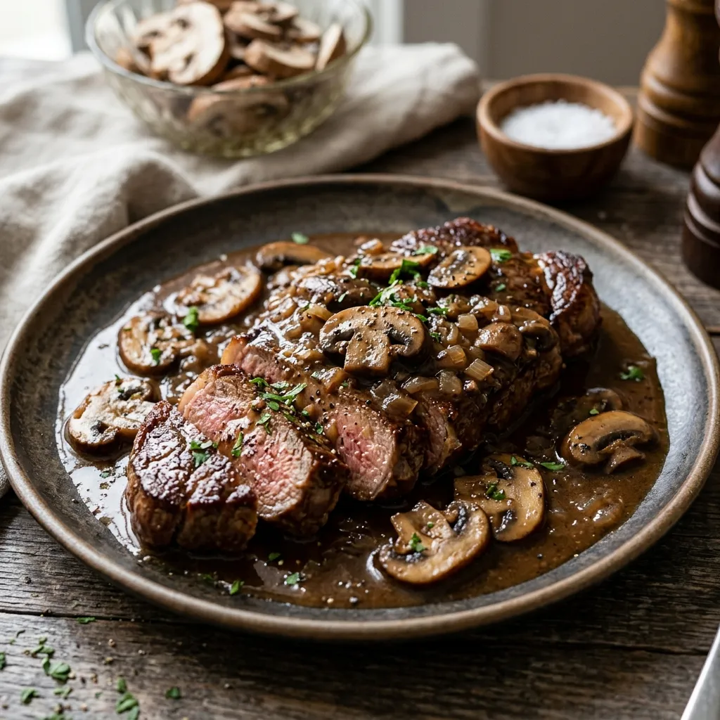 Mushroom Steak Marsala
