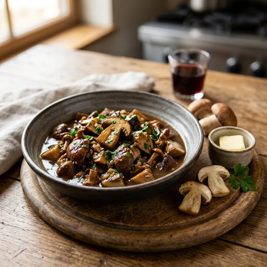 Mushrooms Bordelaise