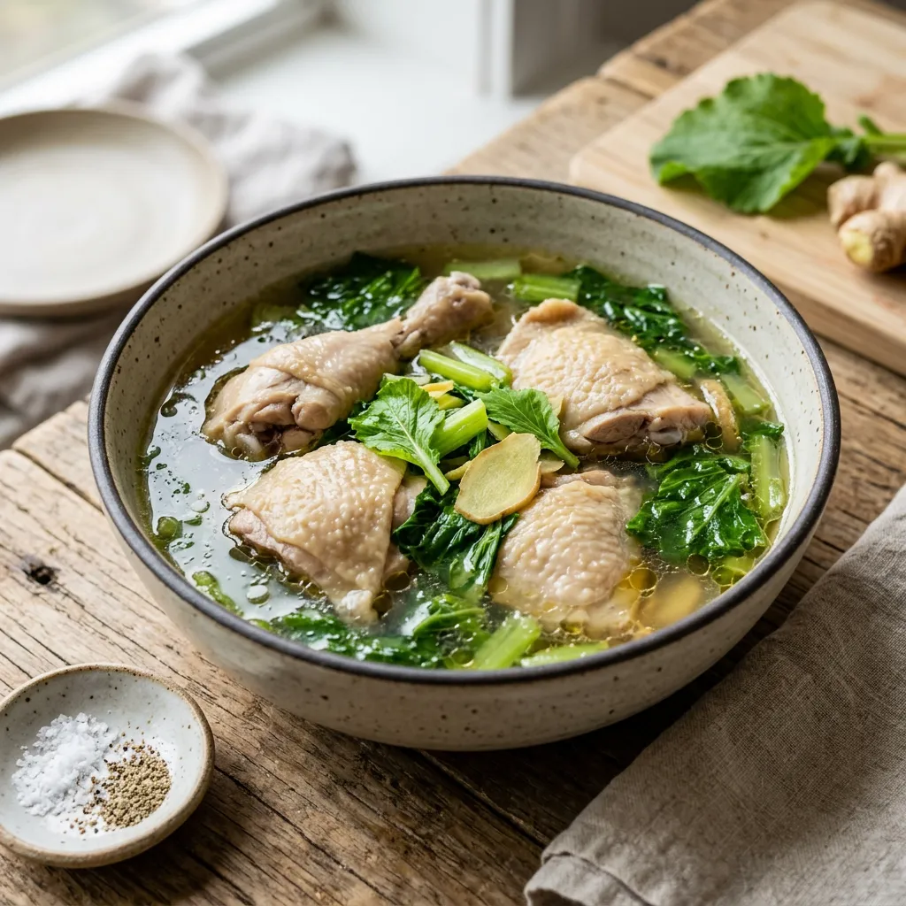 Mustard Green Chicken Soup Recipe