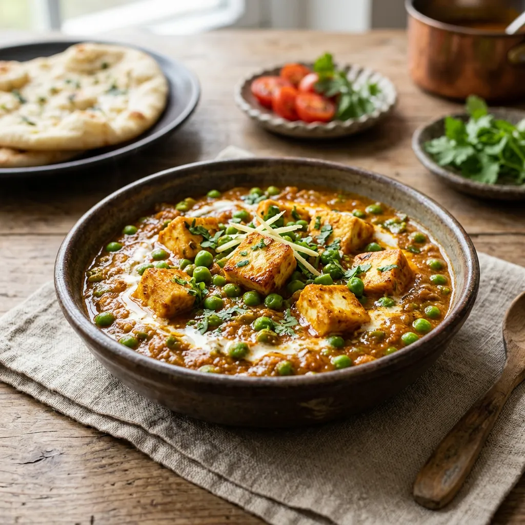 Mutter Paneer (Peas and Cottage Cheese Curry) Recipe