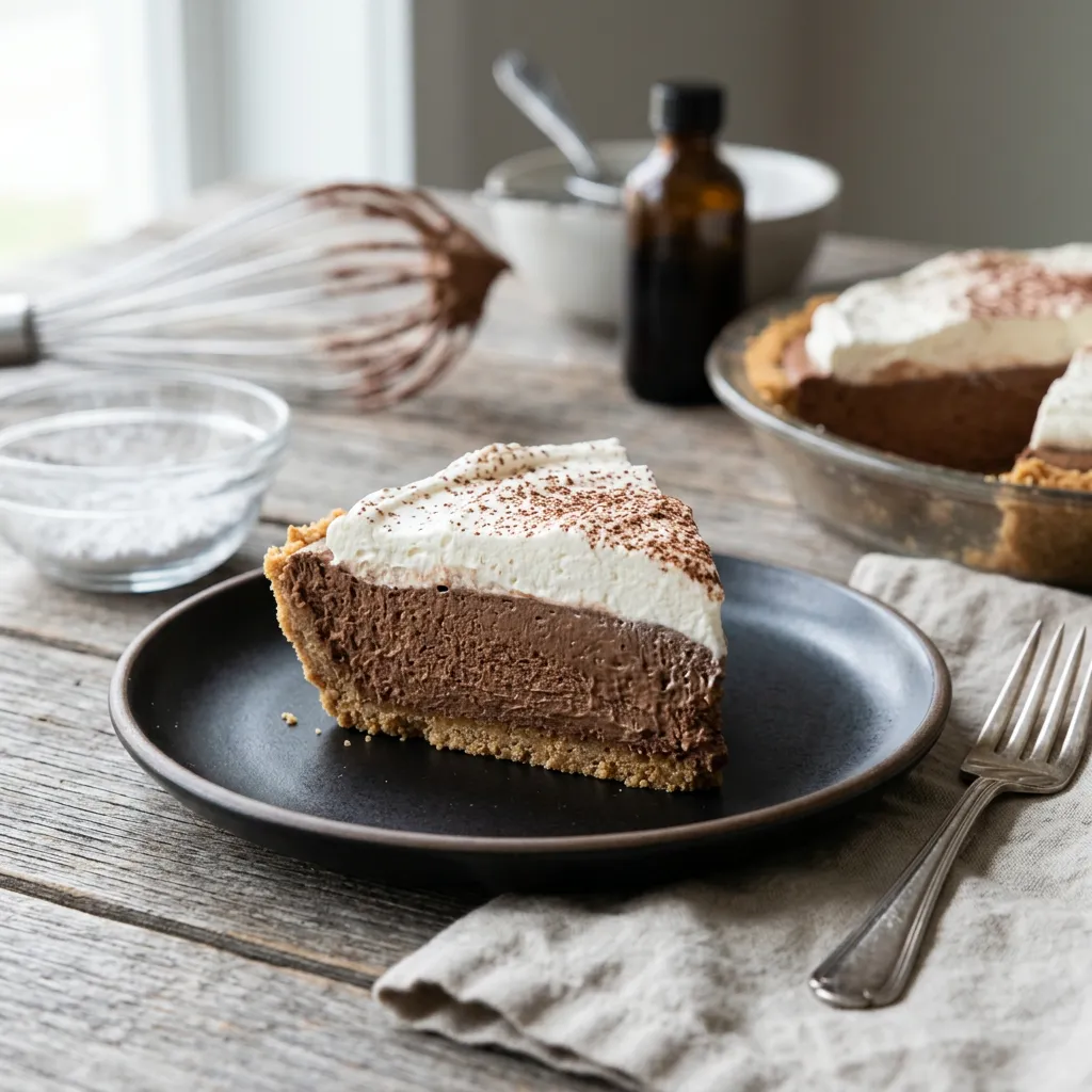 No-Bake Chocolate Mousse Pie
