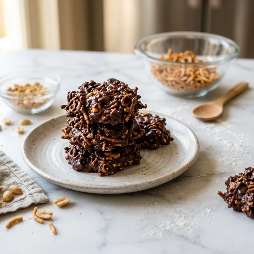 No Bake Haystack Cookies