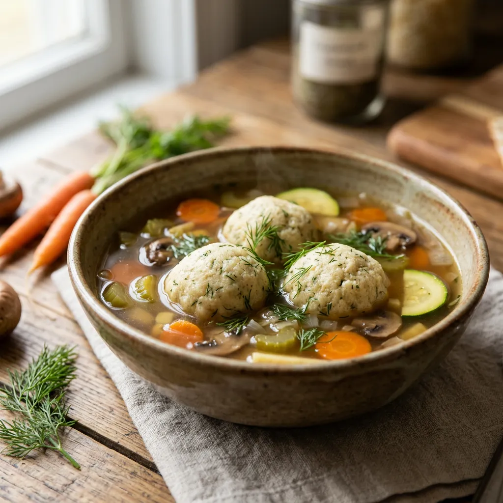 No-Chicken Matzo Ball Soup (Pareve, Passover)