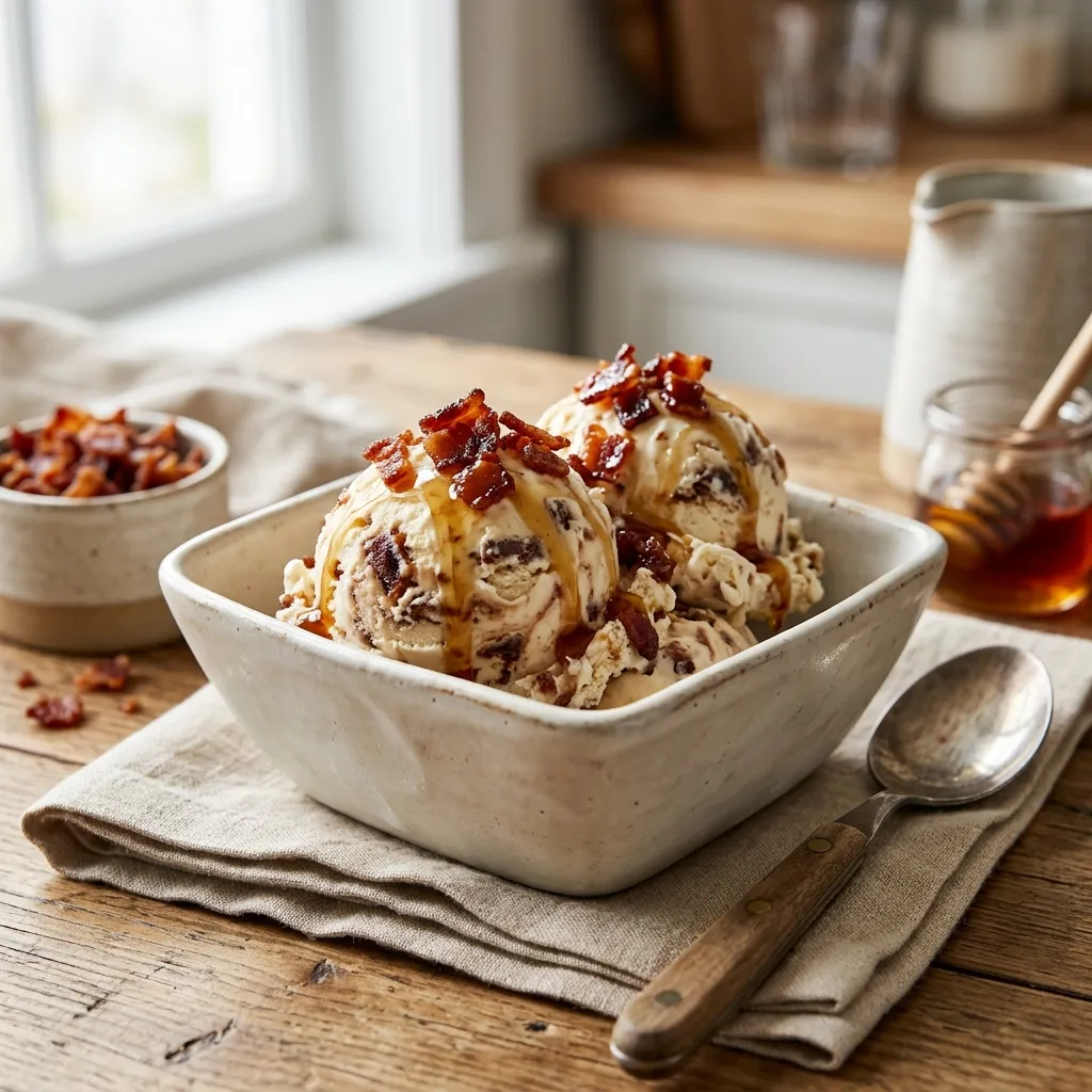 No Churn Maple Bacon Ice Cream Recipe