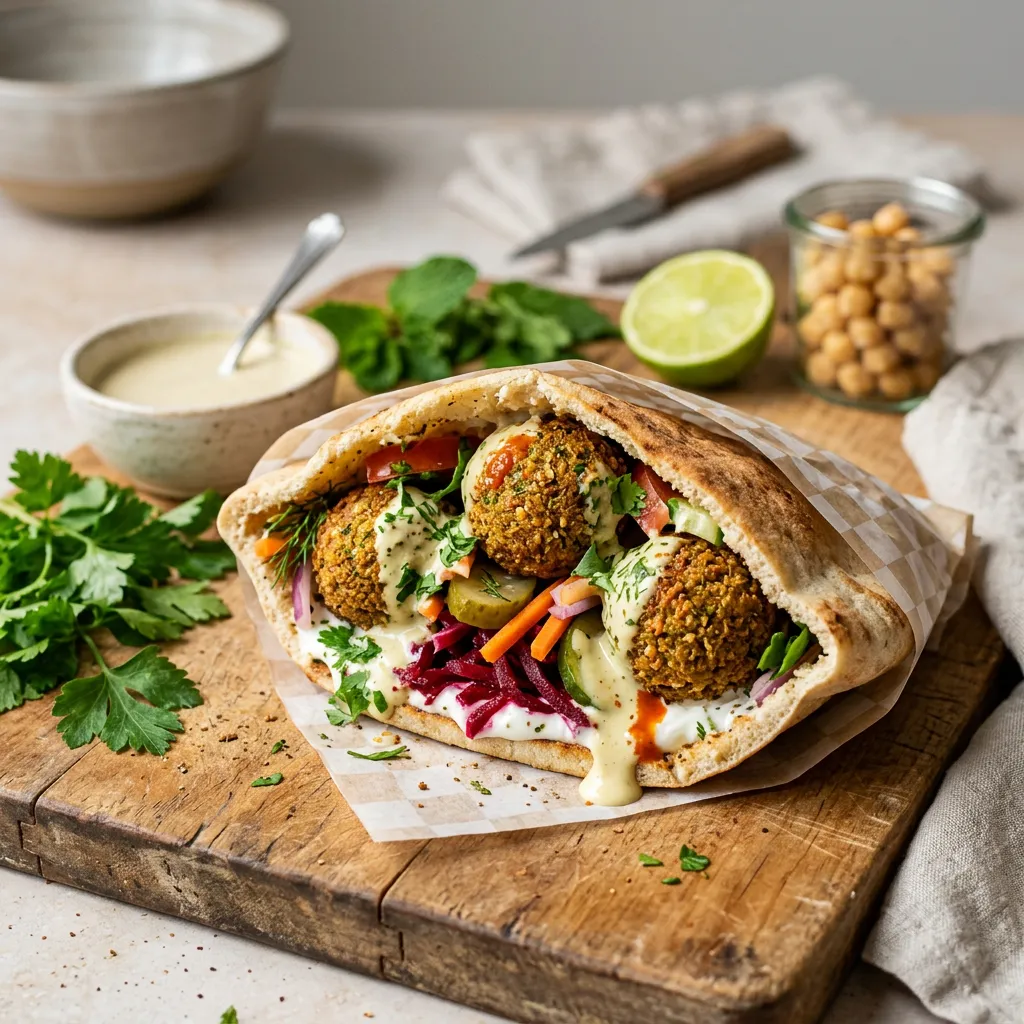 NYC Style Falafel Sandwich