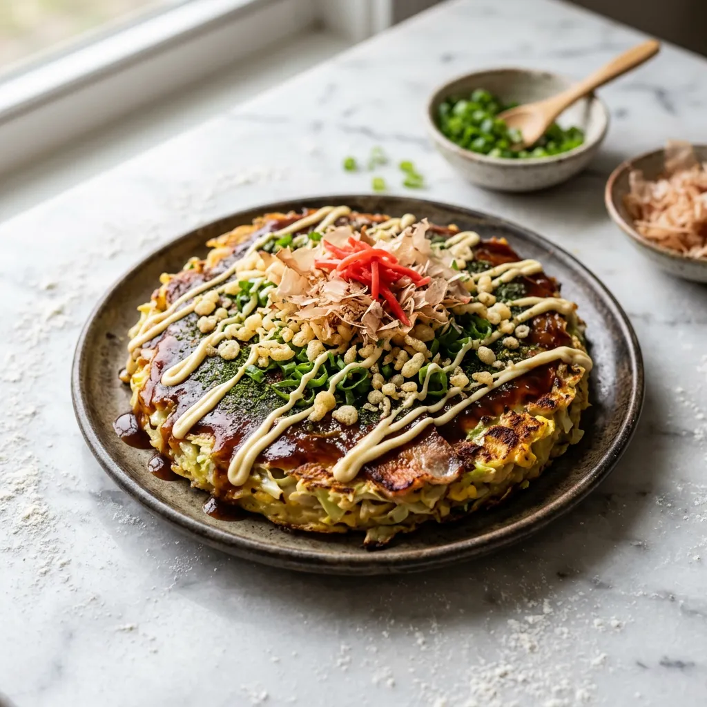 Okonomiyaki (Osaka-Style Japanese Pancakes) Recipe