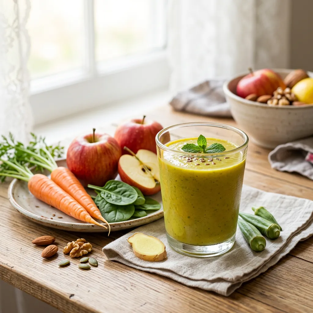 Okra Juice and Smoothie