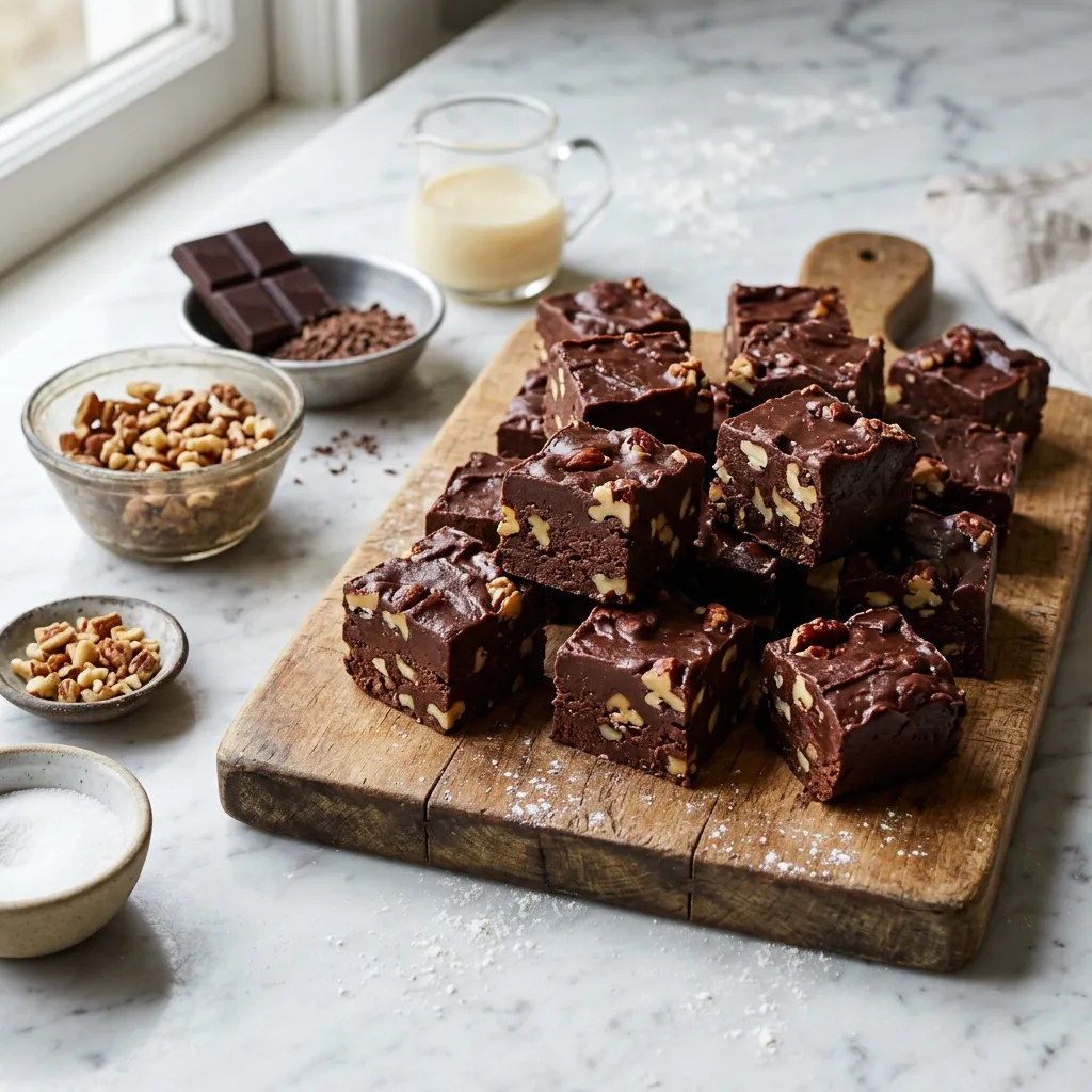 Old-Fashioned Chocolate Nut Fudge Recipe