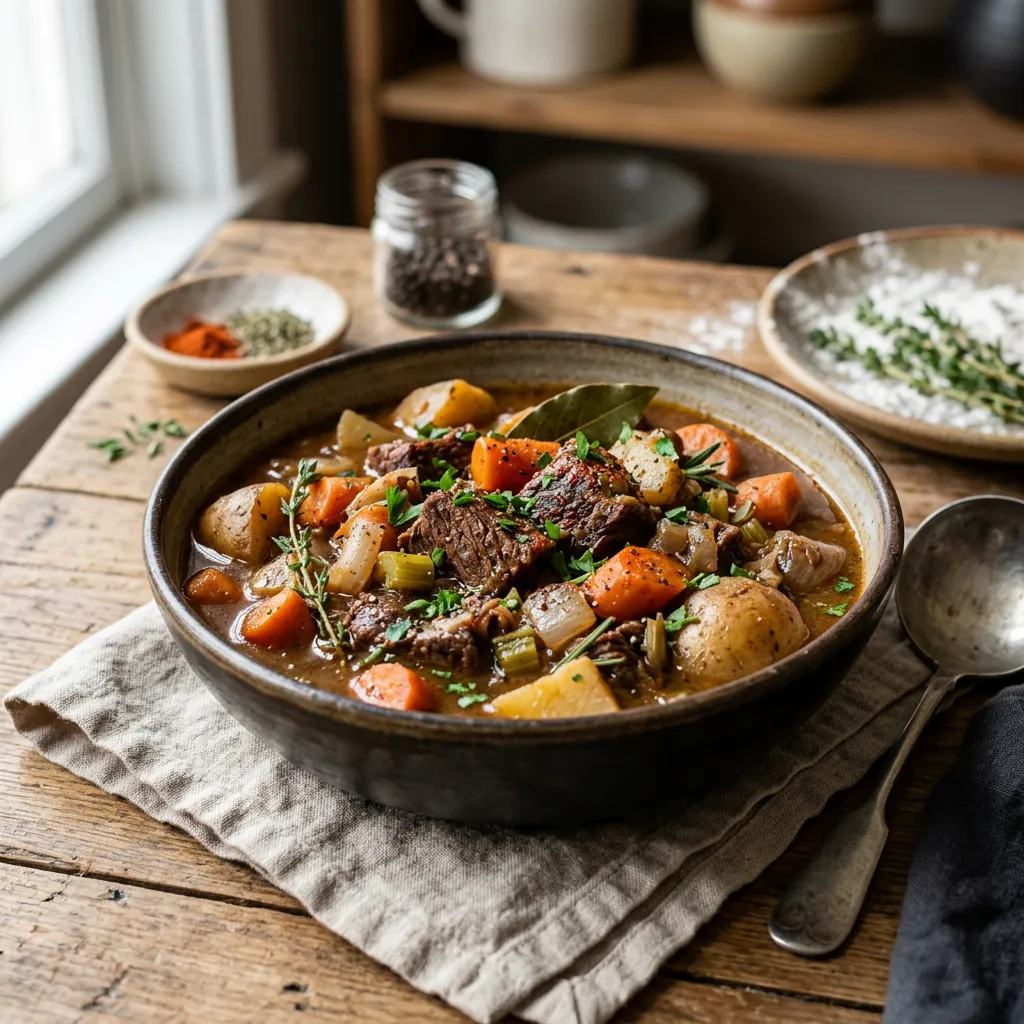 Old-Fashioned Slow Cooker Beef Stew Recipe