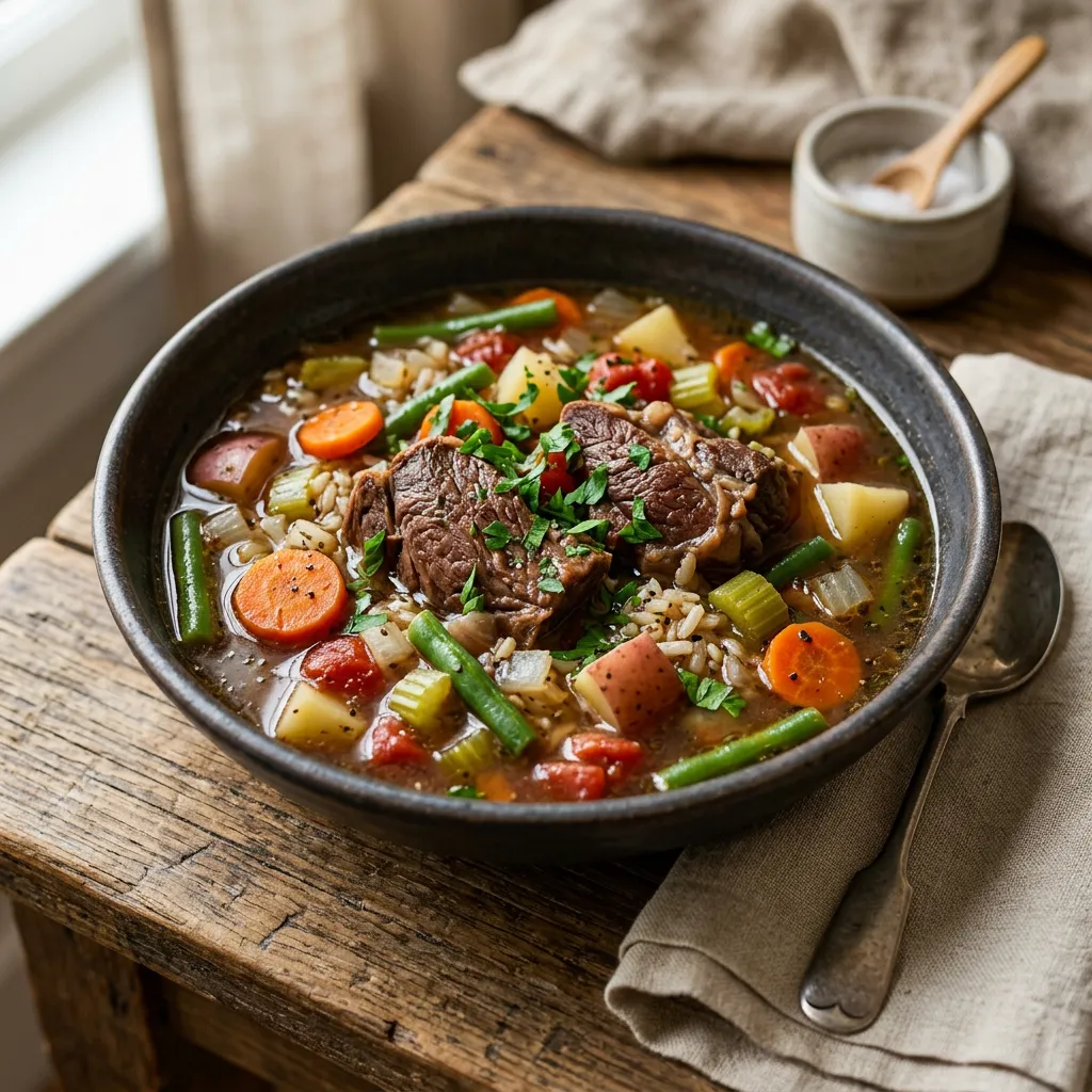 Old-Fashioned Vegetable Beef Soup