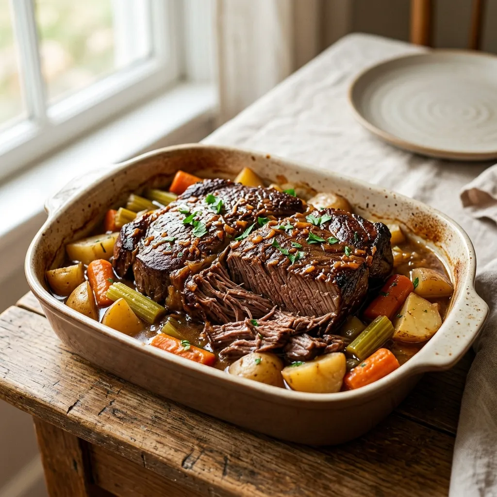 Onion Pot Roast in Foil