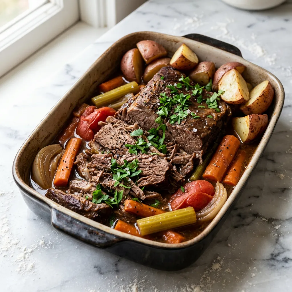 Oven-Braised Beef Brisket With Vegetables