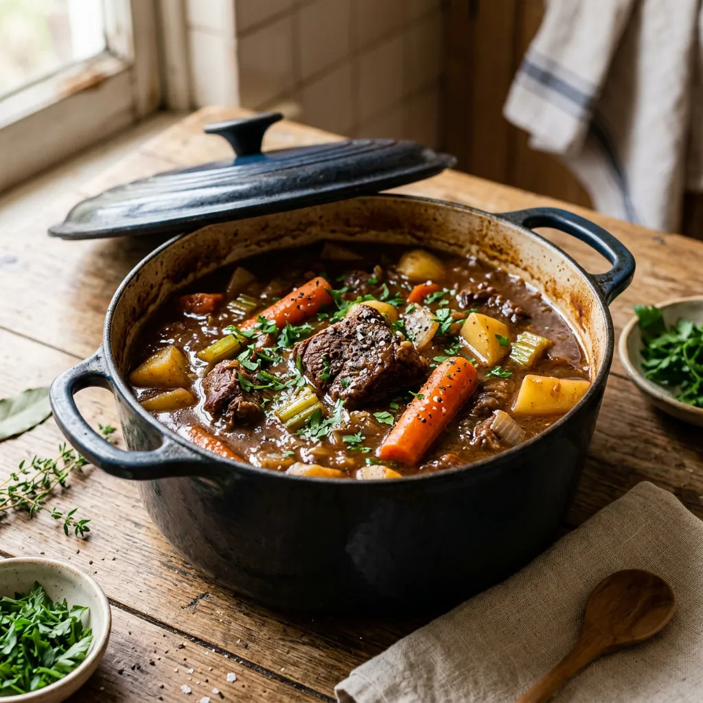 Oven-Braised Beef Stew Made With Beef Chuck