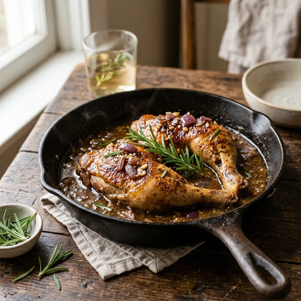 Oven-Braised Rosemary Chicken Legs