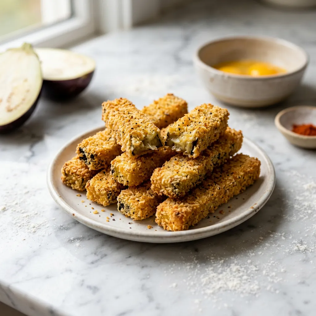 Oven-Fried Eggplant Sticks