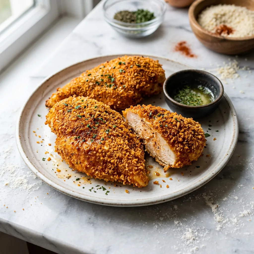 Oven-Fried Spicy Chicken Breasts Recipe