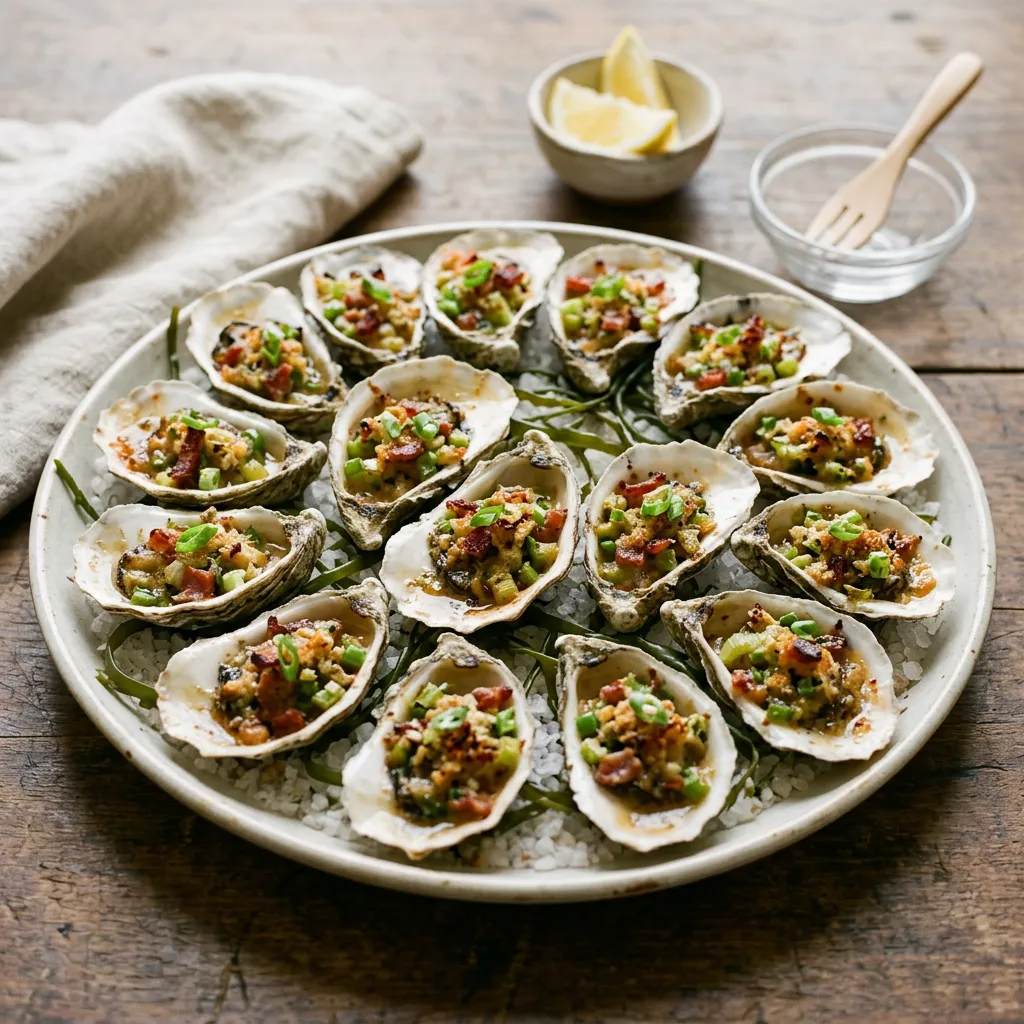 Oysters Casino With Bacon