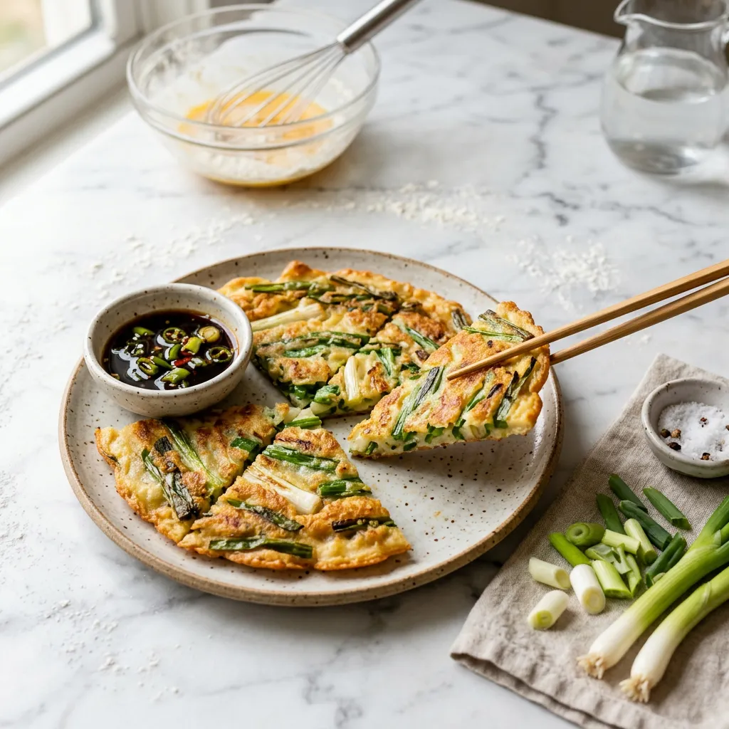 Pa Jun (Korean Pancake With Scallions)