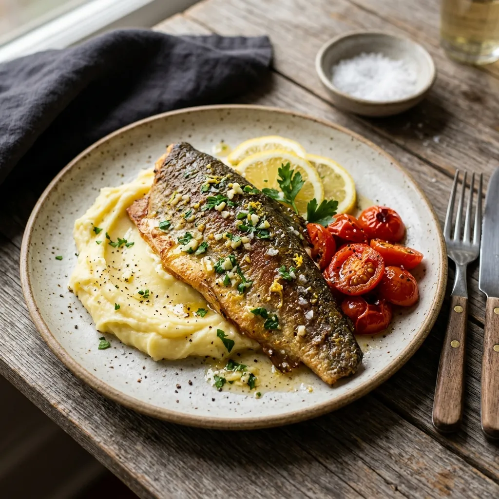 Pan-Fried Trout With Garlic and Lemon