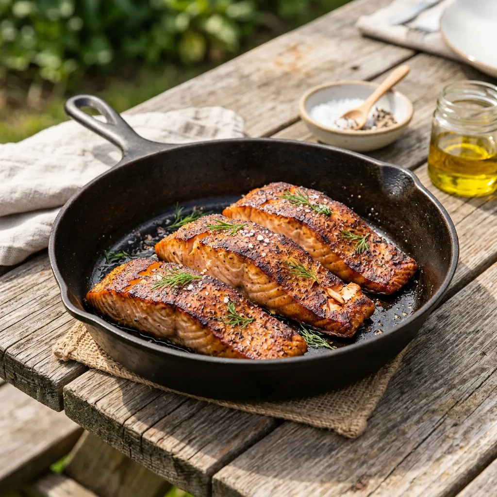 Pan Smoked Salmon Fillets Recipe
