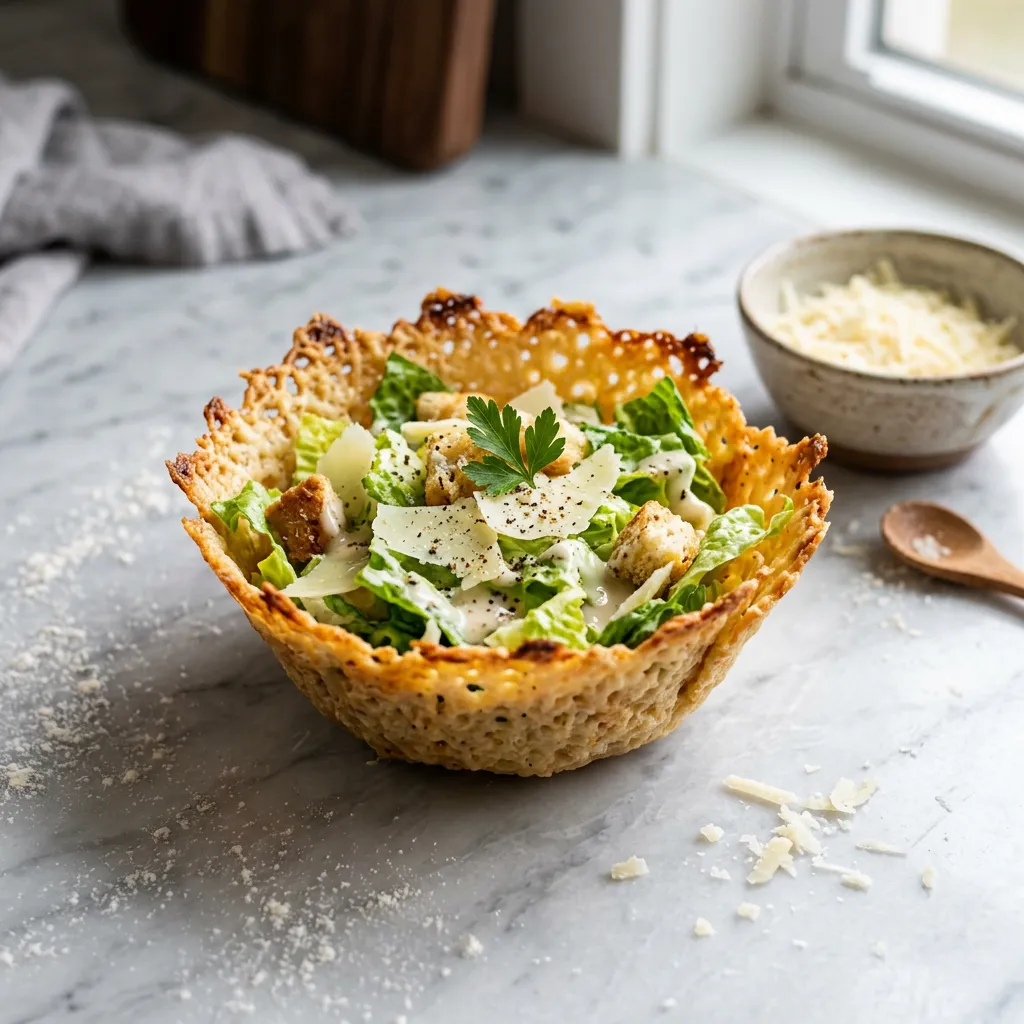 Finished Parmesan Cheese Bowl dish