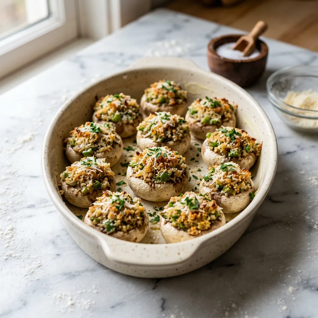 Parmesan Stuffed Mushrooms