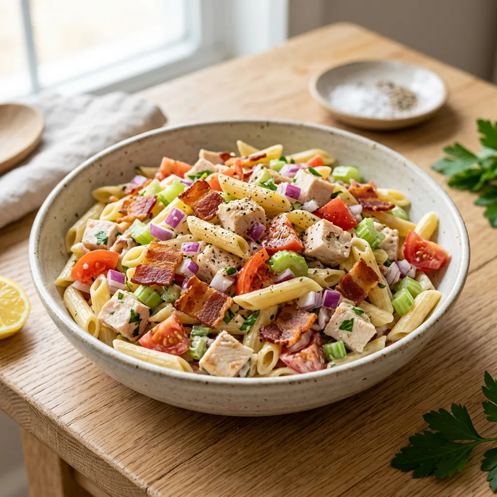 Pasta Salad With Chicken and Bacon