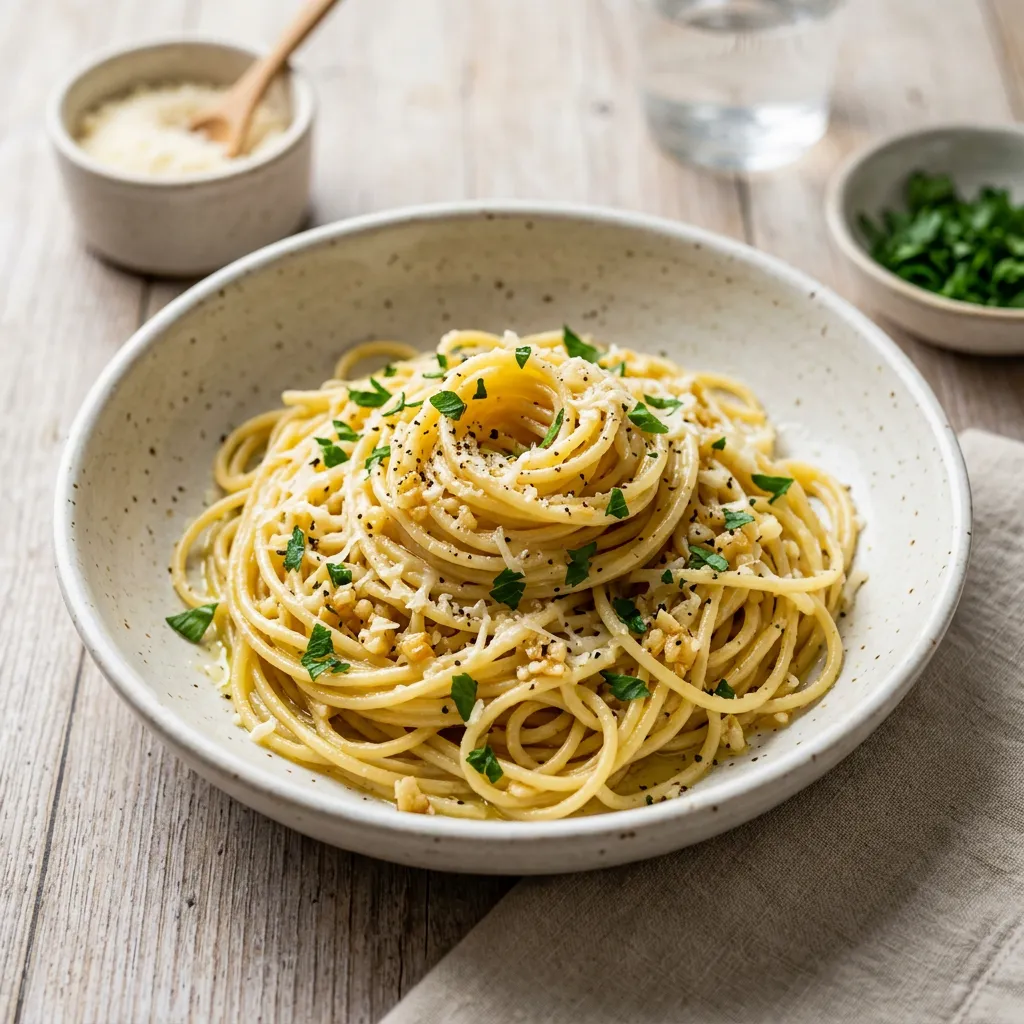Pasta With Garlic and Cheese