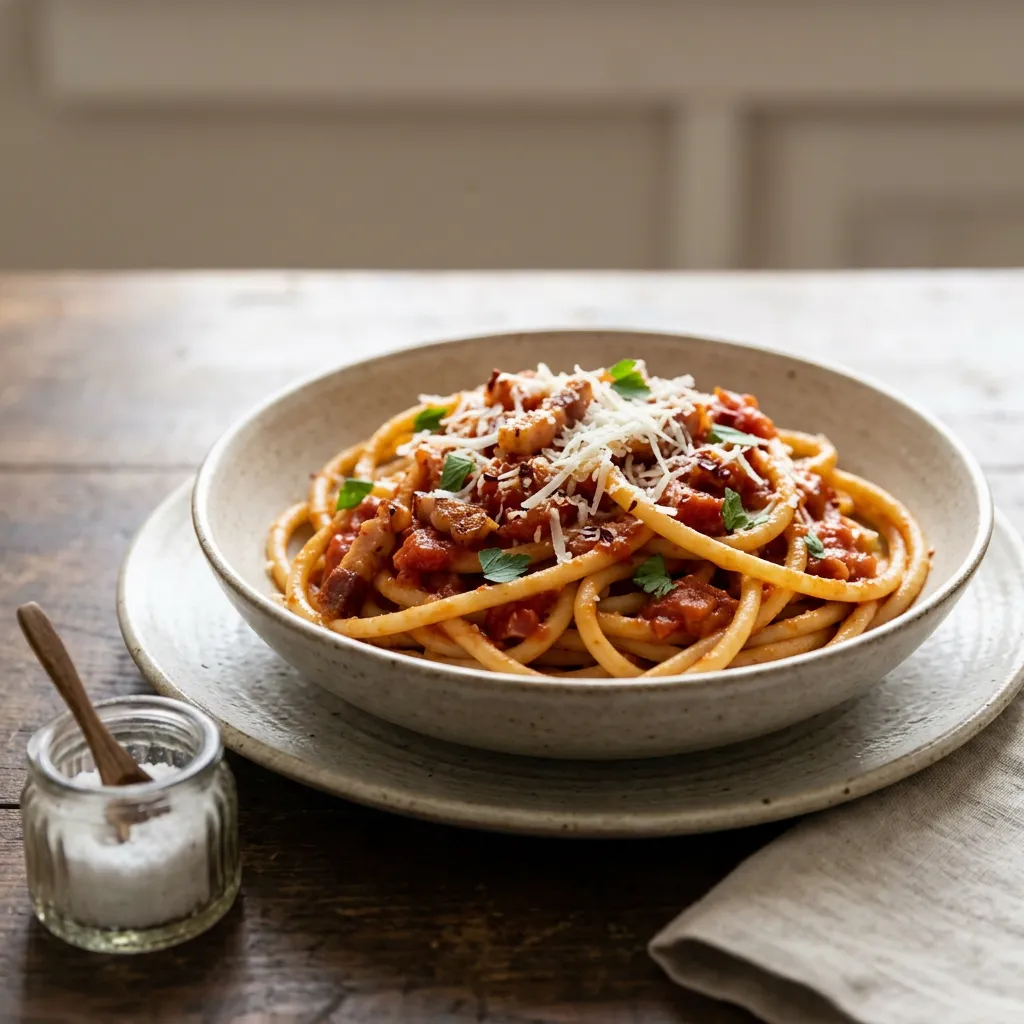 Pasta With Tomato and Guanciale Recipe