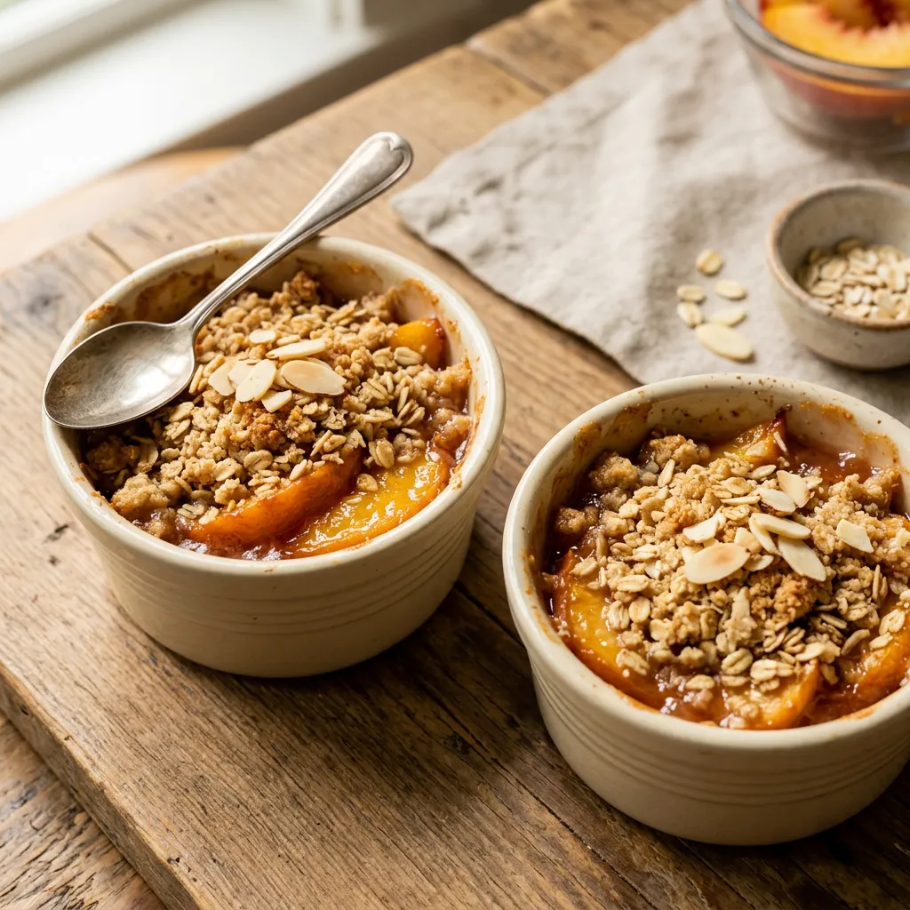 Peach Crisp for Two