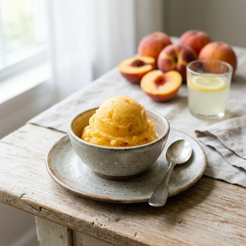 Peach Sorbet Recipe