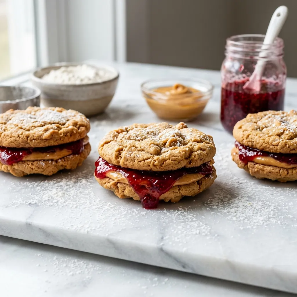 Peanut Butter and Jelly Cookies
