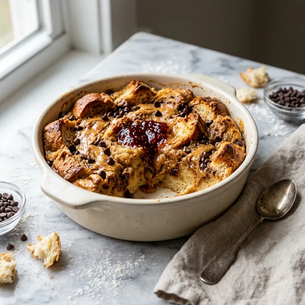 Peanut Butter Bread Pudding