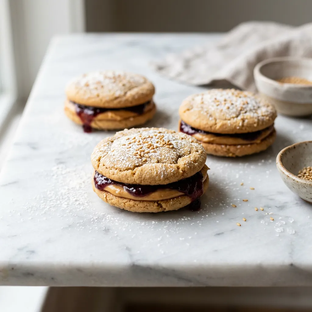 Peanut Butter & Jelly Cookie Sandos