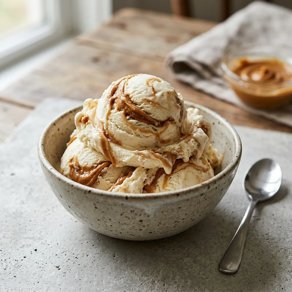 Peanut Butter Swirl Ice Cream Recipe