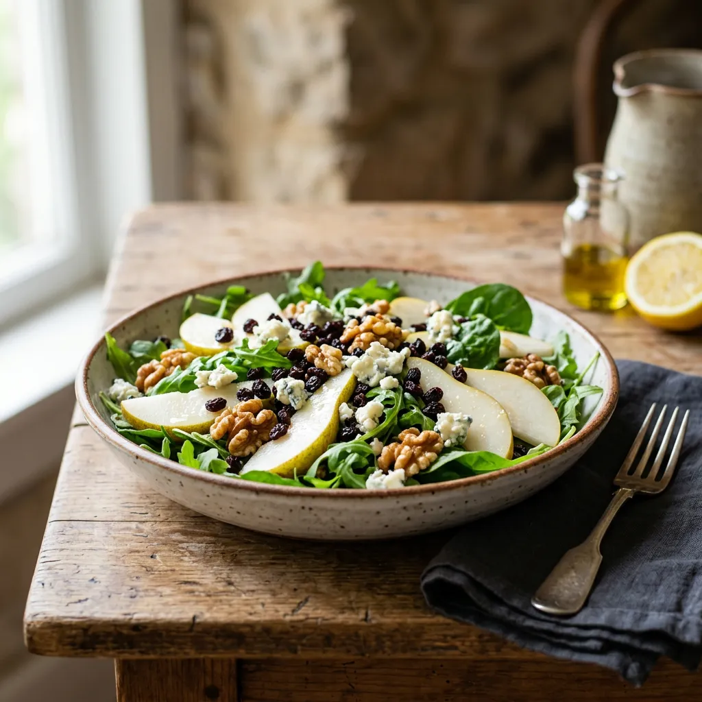 Pear Salad With Walnuts and Gorgonzola