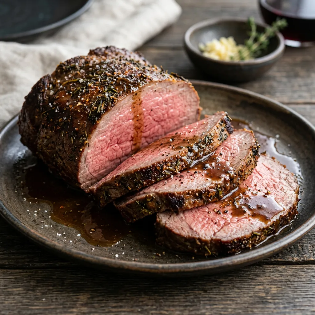 Pepper and Garlic Eye of Round Roast Recipe