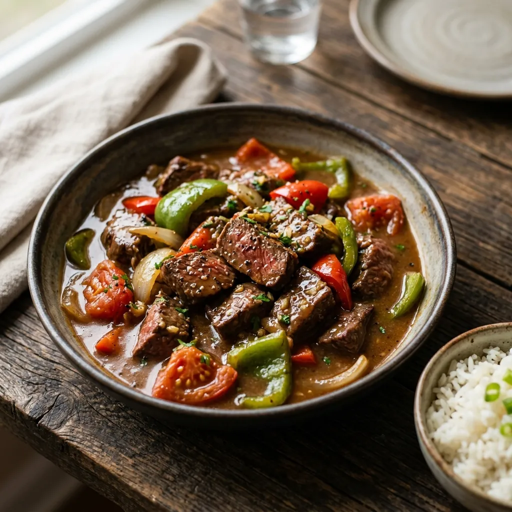 Pepper Steak With Sirloin Tips