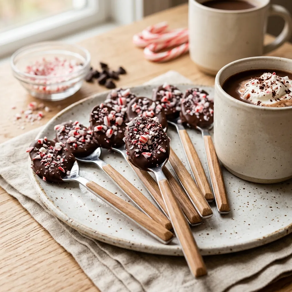 Peppermint Chocolate Spoons