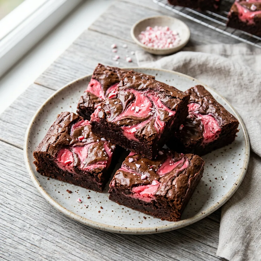 Peppermint Swirl Brownies